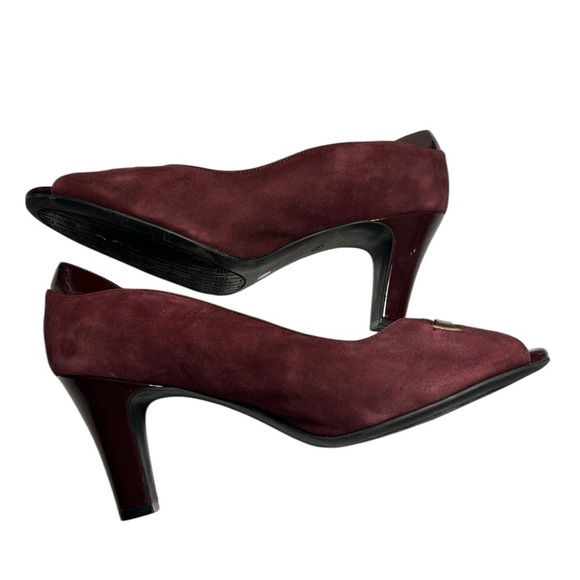 GianiI Bernini Valii Suede Peep Toe Classic Pumps Sz 11 - Picture 6 of 11